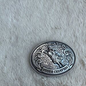 Ariat Silver Rodeo Champion Belt Buckle